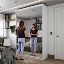 Ver imagem 2 de Guarda-roupa Solteiro 100% Mdf Bp com 2 Portas de Espelho Geneve