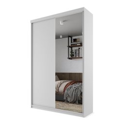 Guarda-roupa Solteiro 100% Mdf Bp com 2 Portas e 1 Espelho Geneve - 6