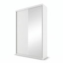 Ver imagem 2 de Guarda-Roupa Solteiro 2 Portas e 1 Espelho 100% MDF Geneve Branco