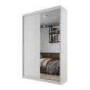 Ver mais imagens de Guarda-Roupa Solteiro 2 Portas e 1 Espelho 100% MDF Geneve Branco