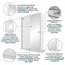 Ver imagem 6 de Guarda-Roupa Solteiro 2 Portas e 1 Espelho 100% MDF Geneve Branco