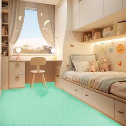 Carpete para Forração Quarto Infantil Forro Festa Venda M² Verde Limão - 4