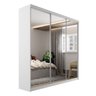 Guarda-roupa Solteiro 100% Mdf Bp com 3 Portas de Espelho Geneve - 6