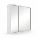 Ver imagem 2 de Guarda-Roupa Casal 3 Portas com Espelho 100% MDF Geneve Branco