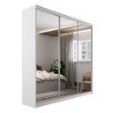 Ver mais imagens de Guarda-Roupa Casal 3 Portas com Espelho 100% MDF Geneve Branco