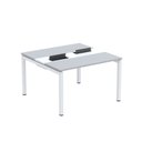 Ver imagem 2 de Estação de Trabalho Mesa Plataforma Escritório Dupla para 2 Pessoas com Caixa de Tomada PDC