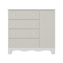 Ver imagem 7 de Cômoda Infantil 95cm 1 Porta e 4 Gavetas Dengo Multimóveis Mp4439 Branco/off White