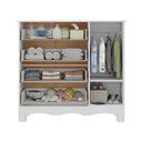 Ver imagem 5 de Cômoda Infantil 95cm 1 Porta e 4 Gavetas Dengo Multimóveis Mp4439 Branco/off White