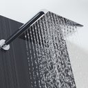 Ver imagem 1 de Ducha de Inox Quadrada 25x25 Cm de Parede Cromada Braço Redondo Pex