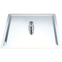 Ver imagem 2 de Ducha de Inox Quadrada 25x25 Cm de Parede Cromada Braço Redondo Pex