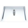 Ducha de Inox Quadrada 25x25 Cm de Parede Cromada Braço Redondo Pex - 2