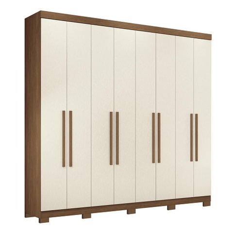 Guarda Roupa Casal Master New 8.4 8 Portas Jatobá/areia com Pés - Santos Andirá