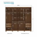 Ver imagem 4 de Guarda Roupa Casal Master New 8.4 8 Portas Jatobá/areia com Pés - Santos Andirá