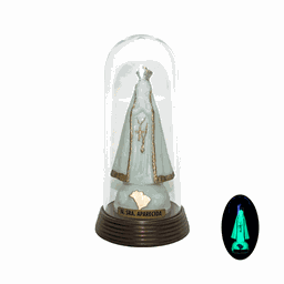 Imagem Nossa Senhora Aparecida Padroeira Do Brasil. Fosforescente com Redoma - 1