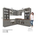 Ver imagem 4 de Cozinha Completa 8 Peças em Canto com Cristaleira Americana Casa 812