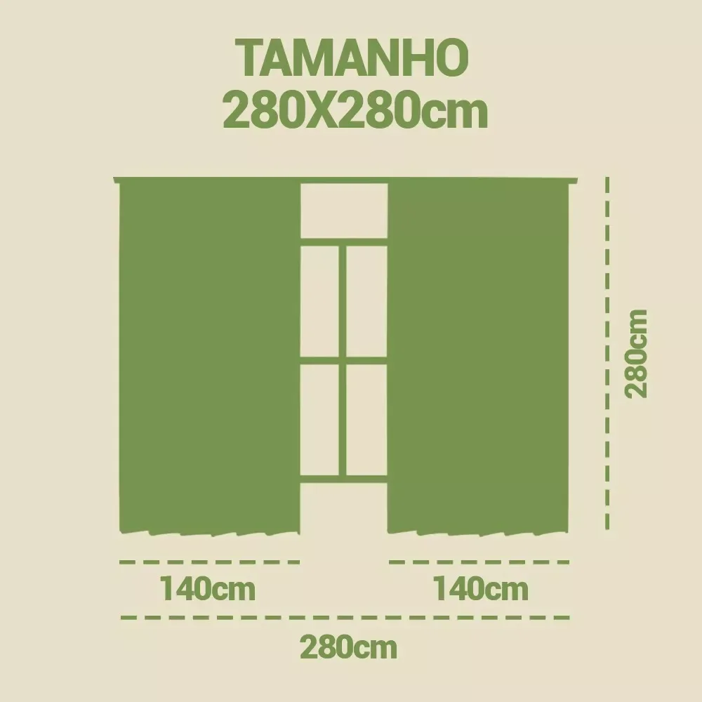 Cortina Blackout com Ilhós Preta Medidas 280x280cm - 4