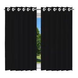 Cortina Blackout com Ilhós Preta Medidas 280x280cm - 2