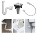 Ver imagem 1 de Kit Lavabo Banheiro Sifão 72cm Válvula 7/8 Engate 40 Flexível