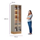 Ver imagem 3 de Cristaleira Led com Rodapé Allure Linea Brasil Mdf 70cm