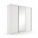 Ver imagem 2 de Guarda-Roupa Casal 3 Portas e 1 Espelho 100% MDF Geneve Branco