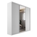 Ver mais imagens de Guarda-Roupa Casal 3 Portas e 1 Espelho 100% MDF Geneve Branco
