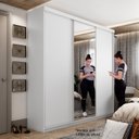 Ver imagem 4 de Guarda-roupa Solteiro 100% Mdf Bp com 3 Portas e 1 Espelho Geneve