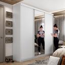 Ver imagem 2 de Guarda-roupa Solteiro 100% Mdf Bp com 3 Portas e 1 Espelho Geneve