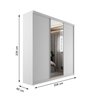 Guarda-roupa Solteiro 100% Mdf Bp com 3 Portas e 1 Espelho Geneve - 4