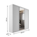 Ver imagem 4 de Guarda-roupa Solteiro 100% Mdf Bp com 3 Portas e 1 Espelho Geneve