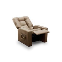 Poltrona do Papai Reclinável Itália Suede Cappuccino Adonai Estofados - 2