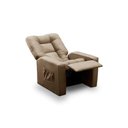 Ver imagem 2 de Poltrona do Papai Reclinável Itália Suede Cappuccino Adonai Estofados