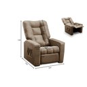 Ver imagem 3 de Poltrona do Papai Reclinável Itália Suede Cappuccino Adonai Estofados