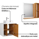 Ver imagem 5 de Gabinete Banheiro Espelheira e Cuba Branca 60 cm Titan Naturalle Branco Bechara