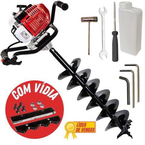 Perfurador De Solo á Combustão Kawashima ED2 52BD Fácil Manuseio Com Broca Vídia 800x200mm