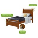Ver imagem 2 de Cama Solteiro Reali 90 Frassino - Lopas