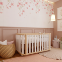Ver imagem 6 de Berço Evolutivo 3 em 1 MDF e Madeira Maciça | Linha Loop Branco com Carvalho Malva