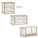 Ver imagem 2 de Berço Evolutivo 3 em 1 MDF e Madeira Maciça | Linha Loop Branco com Carvalho Malva