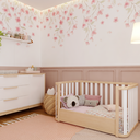 Ver imagem 4 de Berço Evolutivo 3 em 1 com Colchões | Linha Loop Branco com Carvalho Malva