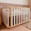 Ver imagem 4 de Berço Evolutivo 3 em 1 MDF e Madeira Maciça | Linha Loop Branco com Carvalho Malva