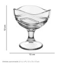 Ver imagem 4 de Jogo 6 Peças Conjunto de Sobremesa de Vidro 280ml Transparente 12x12x12cm Servir