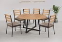 Ver imagem 3 de Conjunto Mesa Oliva 150cm 6 Cadeiras Londres Gol Decor Cinamomo/Preto/Marrom/Preto