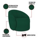 Ver imagem 3 de Poltrona Decorativa Orgânica Lua Bouclê Verde D03 - D’Rossi