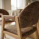 Ver imagem 2 de Mesa Jantar Palmas Redonda 150cm com 6 Cadeiras Modernas:nobuck Marrom