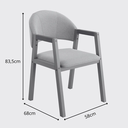 Ver mais imagens de Mesa Jantar Palmas Redonda 150cm com 6 Cadeiras Modernas:nobuck Marrom