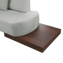 Ver imagem 6 de Sofá de Canto Nori Curva Ld 2,61m em Linho com Base Madeira