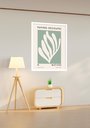 Ver imagem 1 de Quadro Decorativo Matisse Folha Verde - 70x50cm:moldura Branca