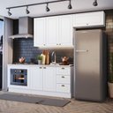Ver imagem 1 de Cozinha 4 Peças Amy Casa 812 MDF Forno Embutir Cooktop 6 Portas Americana 280cm Branco