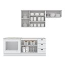 Ver imagem 3 de Cozinha 4 Peças Amy Casa 812 MDF Forno Embutir Cooktop 6 Portas Americana 280cm Branco