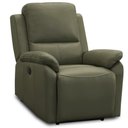 Ver imagem 1 de Poltrona do Papai Retrátil Reclinável Elétrica Aniche L06 Couro Verde Musgo - Lyam Decor