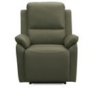 Ver imagem 2 de Poltrona do Papai Retrátil Reclinável Elétrica Aniche L06 Couro Verde Musgo - Lyam Decor